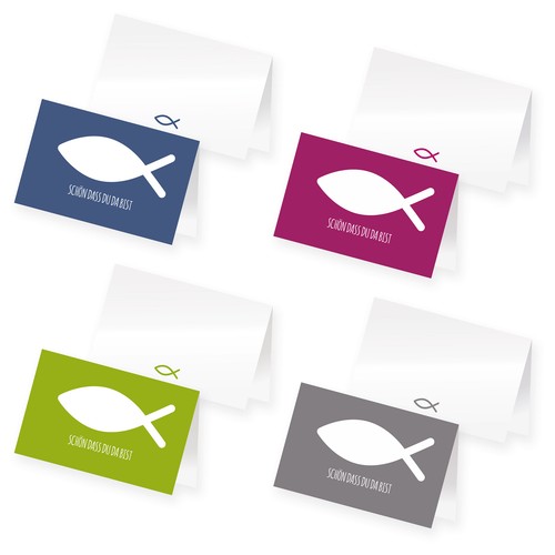 Itenga tischkarten fisch - tischkarten,
