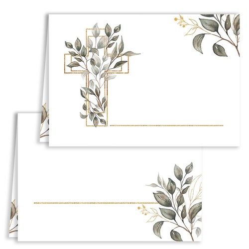 25x tischkarten kreuz - tischkarten,